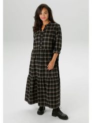 Aniston Sukienka w kolorze czarno-szarym rozmiar: 46. Czarne sukienki Aniston, bez wzorów, bez kołnierzyka, bez ramiączek, maxi. Za 78.66 zł.