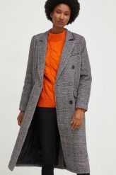 Answear Lab płaszcz damski kolor szary przejściowy dwurzędowy. Szare płaszcze Answear Lab, l, bez wzorów, klasyczne, bez kaptura. Za 529.99 zł.