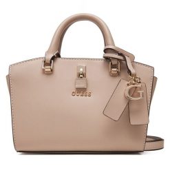 Torebka Guess. Brązowe shopper bag Guess, z aplikacjami, bez dodatków. Za 674.99 zł.
