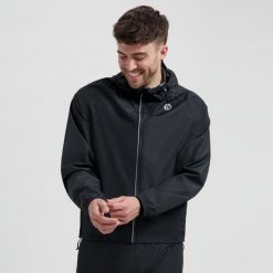 Kurtka przeciwdeszczowa Rogelli Commuter Core. Czarne kurtki Rogelli, m, bez wzorów, biznesowe, bez kaptura. Za 240.00 zł.