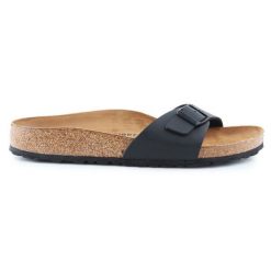 Klapki Birkenstock Madrid Bs 0040793 niebieskie. Niebieskie klapki bez wzorów, ze skóry, casualowe, bez obcasa, bez zapięcia. Za 462.92 zł.