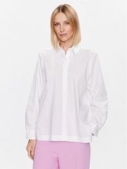United Colors Of Benetton Koszula 5AWRDQ02T Biały Relaxed Fit. Białe koszule United Colors Of Benetton, xs, bez wzorów, z bawełny, bez kołnierzyka, bez ramiączek. Za 69.99 zł.
