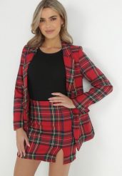 Czerwona Spódnica Elhice. Czerwone spódnice Born2be, na co dzień, m, bez wzorów, mini, dopasowane. W wyprzedaży za 67.99 zł.