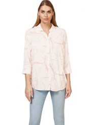 Heine Bluzka w kolorze kremowo-jasnoróżowym rozmiar: 44. Brązowe bluzki Heine, bez wzorów, z wiskozy, bez kołnierzyka, bez ramiączek. Za 91.56 zł.