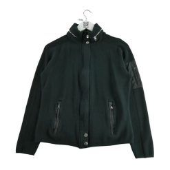 Second life - Damski sweter z pełnym zamkiem w kolorze czarnym - Jak nowy. Czarne swetry Ralph Lauren, bez wzorów, bez ramiączek. Za 135.32 zł.