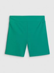 4F Legginsy krótkie dzianinowe damskie - zielone M. Zielone legginsy 4f, na lato, m, bez wzorów, z dzianiny. Za 69.99 zł.