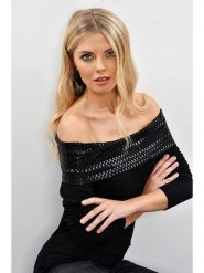 Milan Kiss Bluzka w kolorze czarnym rozmiar: M. Czarne bluzki Milan Kiss, m, bez wzorów, bez kołnierzyka, bez ramiączek. Za 69.99 zł.