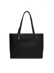 Liu Jo Torebka AA6321 ES029 Czarny. Czarne shopper bag Liu Jo, bez wzorów, ze skóry, bez dodatków. Za 599.99 zł.