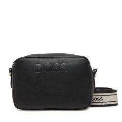 Torebka BOSS. Czarne listonoszki Boss, bez wzorów, bez dodatków. Za 419.99 zł.