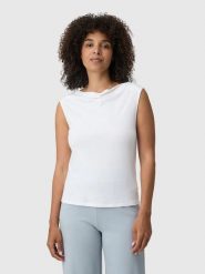 Les Lunes Top "Miraa" w kolorze białym rozmiar: S. Białe topy Les Lunes, s, bez wzorów, z lyocellu, bez kołnierzyka, bez ramiączek. Za 108.99 zł.