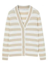 TATUUM Kardigan "Malio" w kolorze beżowo-białym rozmiar: M. Białe swetry Tatuum, m, bez wzorów, bez ramiączek. Za 144.24 zł.