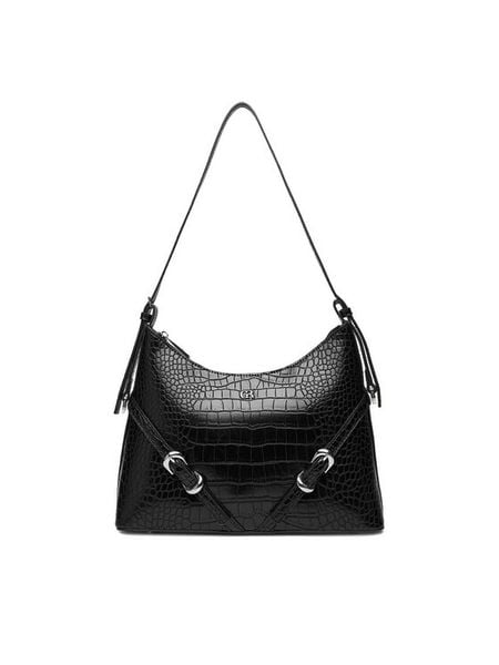 Gino Rossi Torebka CEO-ASALA-KQ30A Czarny. Czarne torebki klasyczne Gino Rossi, bez wzorów, z materiału, bez dodatków. Za 159.99 zł.