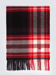 BIG STAR Szal w kolorze czarno-czerwonym - 164 x 35 cm rozmiar: onesize. Czarne szaliki i kominy BIG STAR, bez wzorów, z materiału, retro. Za 64.99 zł.