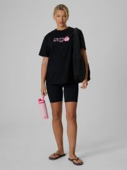4F Legginsy kolarki dzianinowe damskie - czarne M. Czarne legginsy 4f, bez wzorów, z dzianiny, sportowe. Za 79.99 zł.