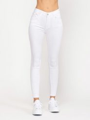 Tantra Dżinsy - Skinny fit - w kolorze białym rozmiar: XXL. Białe jeansy Tantra, xxl, z aplikacjami, ze skóry, klasyczne. Za 124.98 zł.