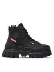 Palladium Trapery Revolt Hi Tx 97242-010-M Czarny. Czarne traperki Palladium, bez wzorów, z materiału, bez obcasa, bez zapięcia. Za 549.99 zł.