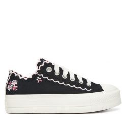 Trampki Converse. Czarne trampki Converse, bez wzorów, retro, bez zapięcia. Za 339.99 zł.