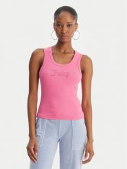 Juicy Couture Top Thin Strap JCWLV126308 Różowy Slim Fit. Czerwone topy Juicy Couture, xl, bez wzorów, z bawełny, bez kołnierzyka, bez ramiączek. Za 179.99 zł.