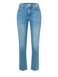 MAC Dżinsy "Melanie" - Slim fit - w kolorze niebieskim rozmiar: 36/L32. Niebieskie jeansy MAC, l, z aplikacjami, ze skóry, klasyczne. Za 214.19 zł.