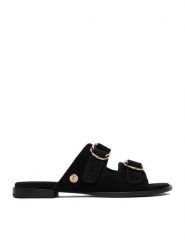 U.S. Polo Assn. Klapki EO-KATYA001W/6S1 Czarny. Czarne klapki U.S. Polo Assn., bez wzorów, ze skóry, bez obcasa, bez zapięcia. Za 269.99 zł.