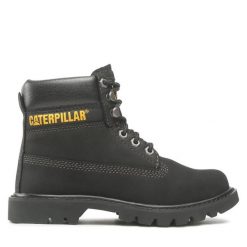 Trapery CATerpillar. Czarne traperki Caterpillar, bez wzorów, bez obcasa, bez zapięcia. Za 699.99 zł.