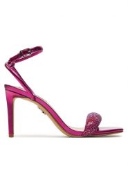 Steve Madden Sandały Entice-R Sandal SM11002267-04004-PIR Różowy. Czerwone sandały Steve Madden, bez wzorów, z materiału, bez obcasa, na szpilce, bez zapięcia. Za 549.99 zł.