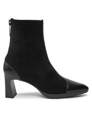Hispanitas Botki Soho-I24 HI243645 Czarny. Czarne botki Hispanitas, bez wzorów, z materiału, bez obcasa, na słupku, bez zapięcia. Za 629.99 zł.
