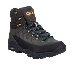 Buty Turystyczne Damskie Taryn Grain Skórzane. Szare buty trekkingowe Trespass, z gumy, bez zapięcia. Za 486.99 zł.