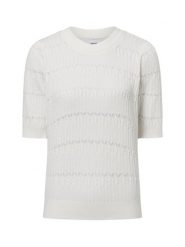 Nümph sweter z krótkim rękawem - Nunicky Kobiety Bawełna biały, XXL. Białe swetry Nümph, xxl, bez wzorów, z bawełny, eleganckie, bez ramiączek. Za 299.95 zł.