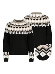 Eight2Nine Sweter w kolorze czarno-beżowym rozmiar: XL. Brązowe swetry Eight2Nine, xl, bez wzorów, ze splotem, bez ramiączek. Za 167.28 zł.