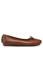 Clarks Baleriny Freckle Ice 203529304 Brązowy. Brązowe baleriny Clarks, bez wzorów, ze skóry, bez obcasa, bez zapięcia. Za 259.99 zł.