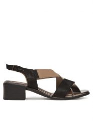 Lasocki Sandały WI23-POSITANA-01 Czarny. Czarne sandały Lasocki, bez wzorów, ze skóry, bez obcasa, na słupku, bez zapięcia. Za 179.99 zł.