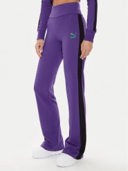 Puma Spodnie dresowe DUA LIPA 536629 Fioletowy Slim Fit. Fioletowe spodnie dresowe Puma, bez wzorów, z dresówki. Za 149.99 zł.