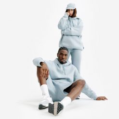 Bluza z kapturem unisex Elementals. Niebieskie bluzy Decathlon, s, bez wzorów, z bawełny, sportowe, bez ramiączek, z kapturem. Za 169.99 zł.