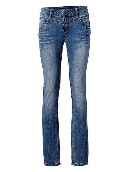 Heine Dżinsy - Regular fit - w kolorze niebieskim rozmiar: W24. Niebieskie jeansy Heine, bez wzorów. Za 87.40 zł.