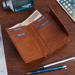 Brązowy Portfel Damski Skórzany Poziomy Vintage 3częściowy Beltimore Q63. Brązowe portfele bez wzorów. Za 89.90 zł.