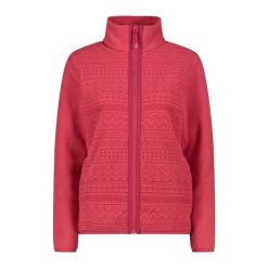 Bluza damska turystyczna CMP 34H0426. Czerwone bluzy bez kaptura CMP, xs, bez wzorów, bez kaptura, trekkingowe. Za 382.50 zł.