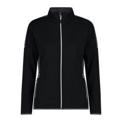 Bluza damska turystyczna CMP 32E0356. Czarne bluzy bez kaptura CMP, l, bez wzorów, z polaru, bez kaptura, trekkingowe. Za 401.10 zł.