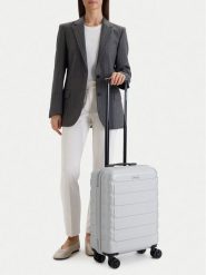 GINO ROSSI Walizka kabinowa CEO-GIN-S-003-05-SILVER2 Srebrny. Szare walizki Gino Rossi. Za 259.99 zł.