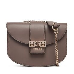 Torebka Guess. Brązowe kopertówki Guess, z aplikacjami, wizytowe, bez dodatków. Za 449.99 zł.