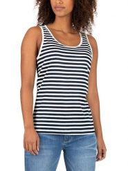 Timezone Top w kolorze granatowo-białym rozmiar: W33. Białe topy Timezone, bez wzorów, z bawełny, bez kołnierzyka, bez ramiączek. Za 69.99 zł.