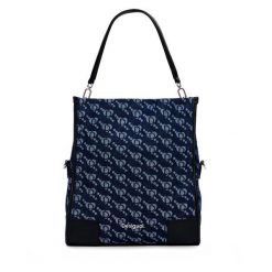 Torebka Desigual. Niebieskie torebki klasyczne Desigual, bez wzorów, klasyczne, bez dodatków. Za 299.99 zł.