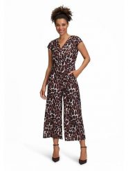 BETTY & CO Kombinezon w kolorze czarno-brązowym rozmiar: 40. Brązowe kombinezony Betty & Co, bez wzorów, bez kołnierzyka, bez ramiączek. Za 149.95 zł.