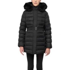 Kurtka GEOX W5626F T3152 W CATRIA Czarny. Czarne kurtki Geox, bez wzorów, z syntetyku, bez kaptura. Za 655.99 zł.