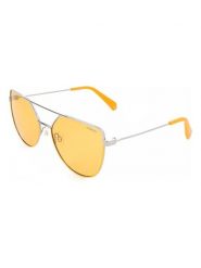 Polaroid Damskie okulary przeciwsłoneczne w kolorze srebrno-pomarańczowym rozmiar: 58. Pomarańczowe okulary przeciwsłoneczne Polaroid, bez wzorów, z tworzywa sztucznego, metalowe. Za 164.95 zł.