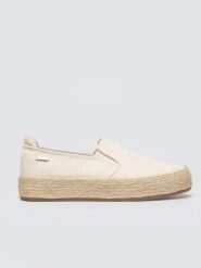 Espadryle damskie beżowe TT274089 801. Brązowe espadryle BIG STAR, bez wzorów, z gumy, wakacyjne, z okrągłym noskiem, bez obcasa. Za 139.99 zł.