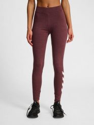 Legginsy wysoki stan z logo dla kobiet Hummel Pulse. Czerwone legginsy Hummel, bez wzorów, z bawełny, sportowe. Za 151.00 zł.