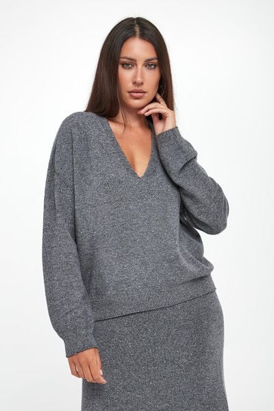 Sweter damski z cekinami LIU JO. Swetry Liu Jo, m, bez wzorów, bez ramiączek. Za 679.00 zł.