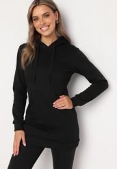 Czarna Bluza z Bawełną z Kapturem Ozdobiona Sznurkami Mivonia. Czarne bluzy Born2be, l, bez wzorów, z bawełny, z kapturem. W wyprzedaży za 63.74 zł.