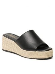 DeeZee Espadryle HRT220719 Czarny. Czarne espadryle DeeZee, bez wzorów, ze skóry, bez obcasa. Za 129.99 zł.